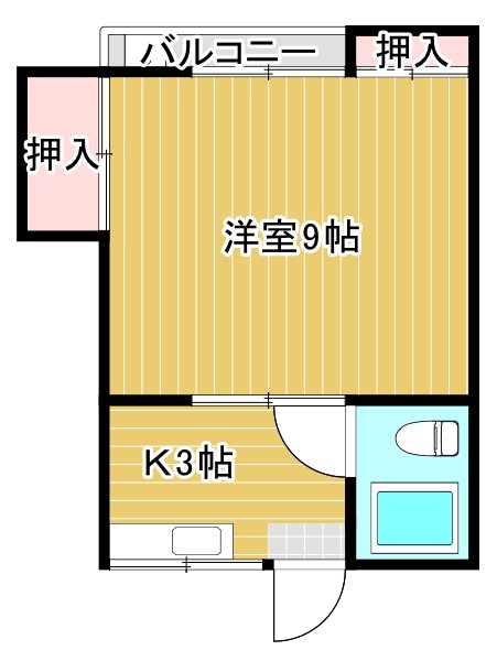 コーポライフ 5号室 間取り