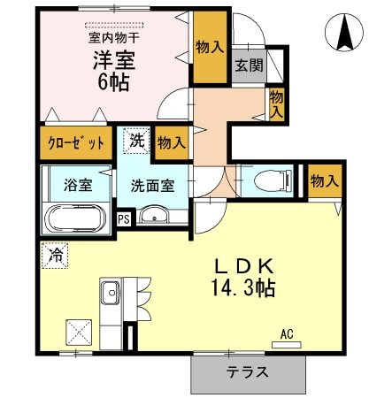 ヴィラ・ボヌール 103号室 間取り
