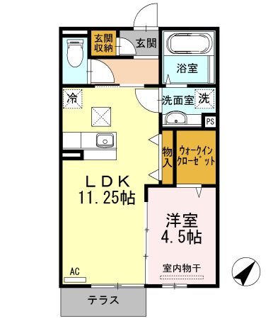 ラルーチェ 205号室 間取り