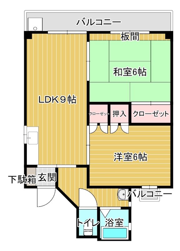 光ハイツ 301号室 間取り
