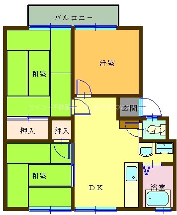 小野ハイツ 202号室 間取り