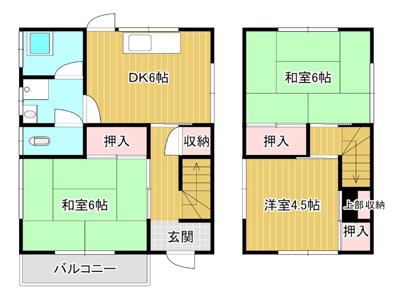 木村借家（桑原） 間取り