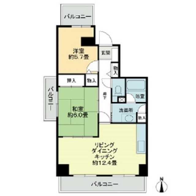 スカール新居浜 401号室 間取り