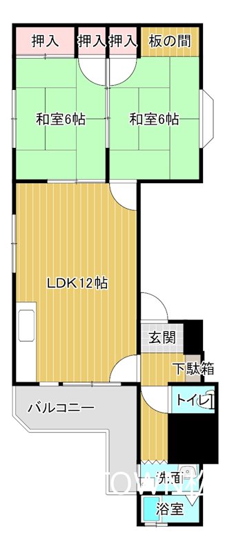 近藤マンション 2-B号室 間取り