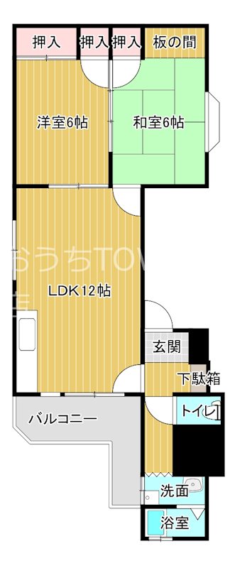 近藤マンション 2-B号室 間取り