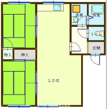 コスモスハイツ A102号室 間取り