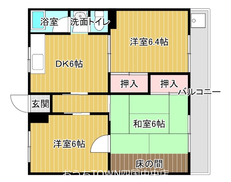 マンション加地 303号室 間取り