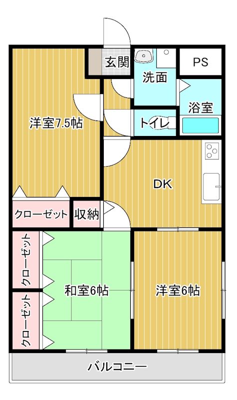 ユーミーあけぼの 101号室 間取り