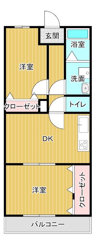 ヴィラ東宮 302号室 間取り