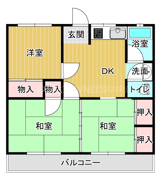 森の上ハイツ 201号室 間取り