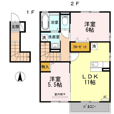 ウィンドヒルⅡ 203号室 間取り