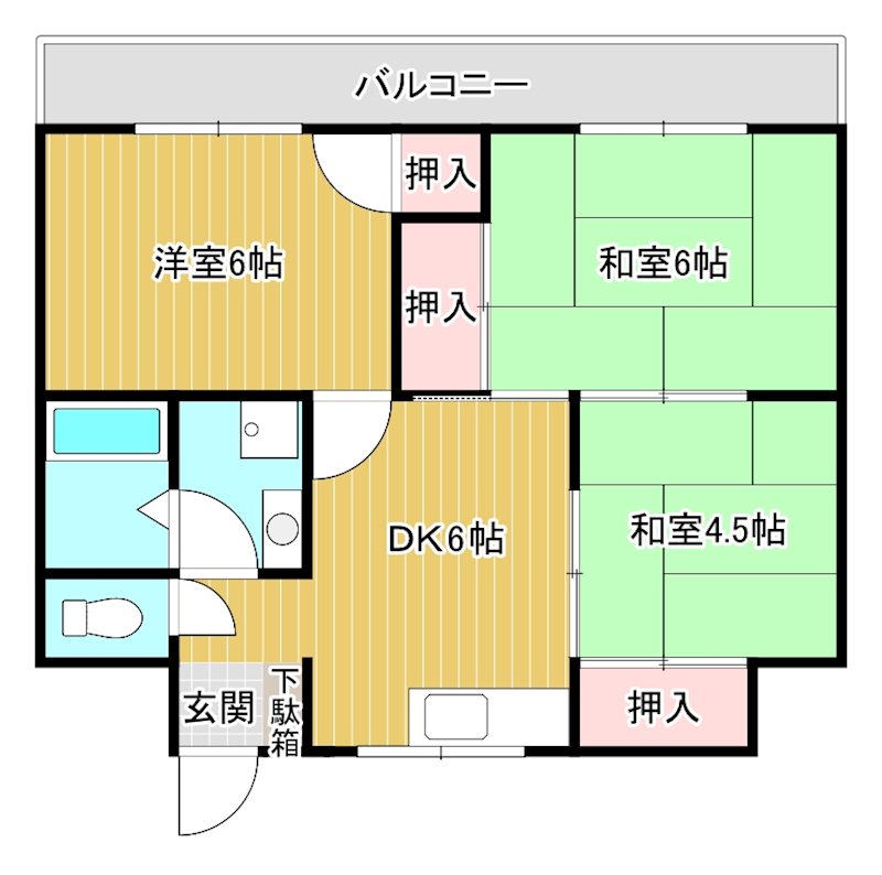 レジデンス市坪　Part1  706号室 間取り
