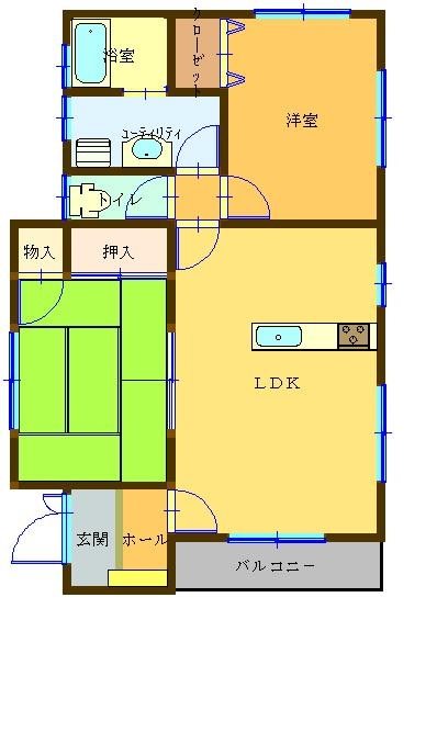 土橋2丁目貸家 間取り
