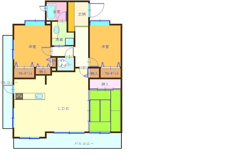 パークベルズ川之江 901号室 間取り