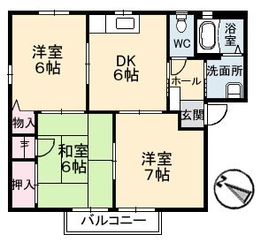 シャーメゾン桜井 101号室 間取り