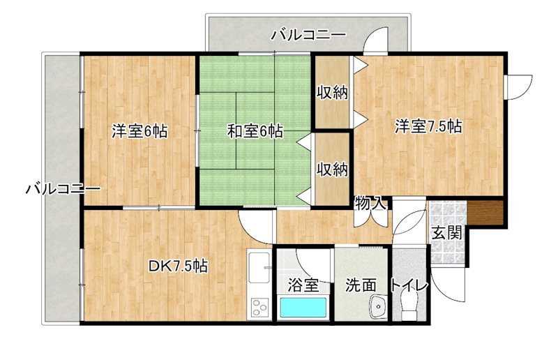 ＫＡＴＯⅡ 201号室 間取り