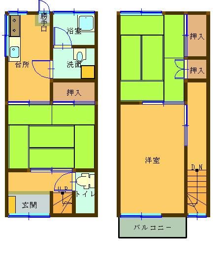 徳常町加藤貸家 間取り