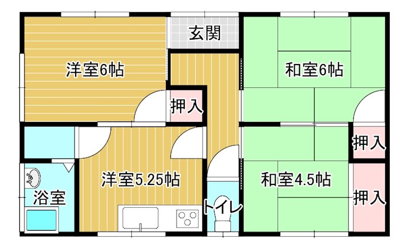 船木　鴻上貸家 間取り