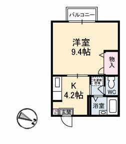 メイプルハイツ 202号室 間取り