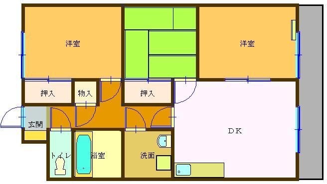 ファミール徳常 142号室 間取り