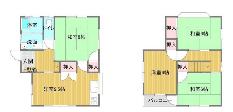 朝山ＹＡ貸家 間取り