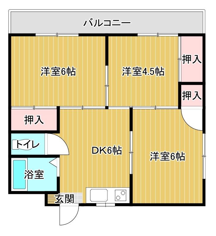 メゾンドメリー 201号室 間取り