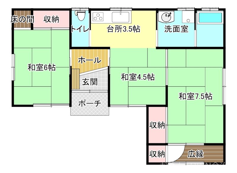 村上貸家(宮下町) 間取り