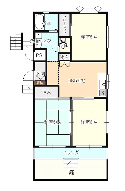 ひかりハイツ 101号室 間取り