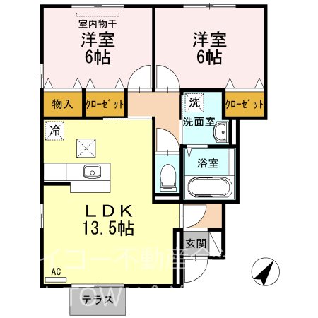 アゼリア　テラス 101号室 間取り