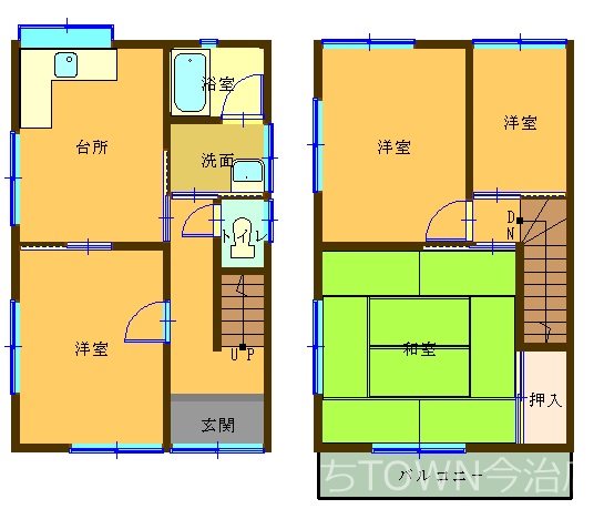 クレッセント貸家 間取り