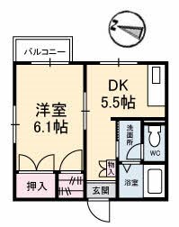 ワンズワン新須賀 202号室 間取り