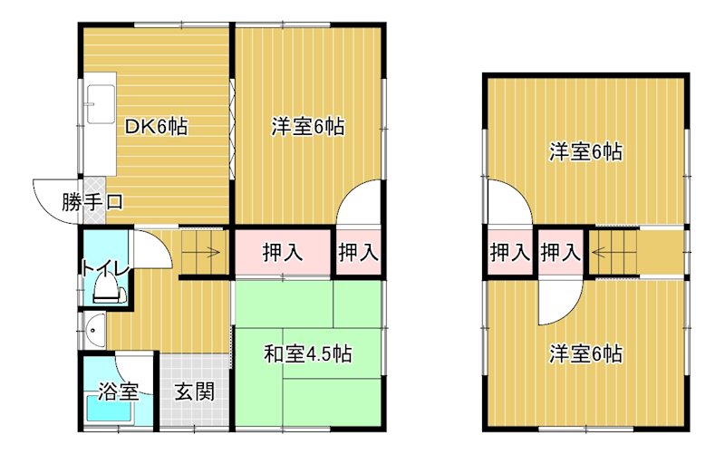 白石貸家（6丁目） 間取り