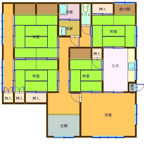 萩生・日野貸家 間取り