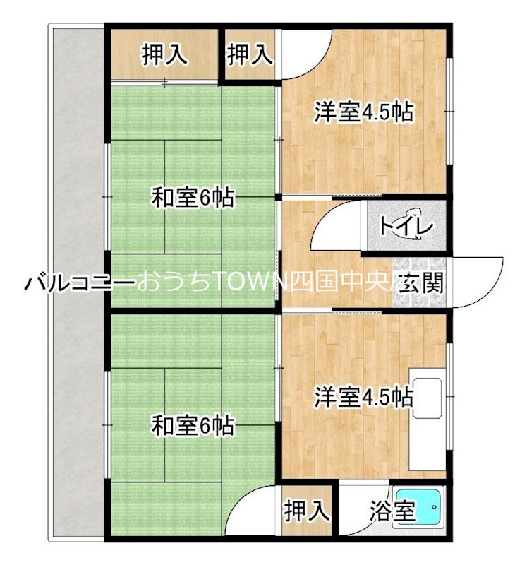 旭荘 201号室 間取り