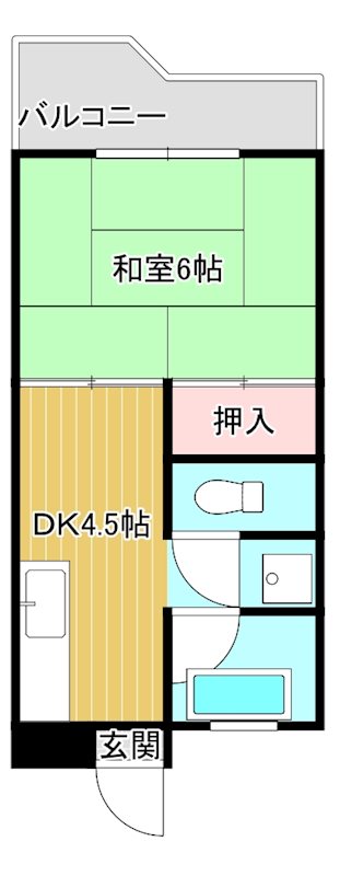 得松第3マンション 406号室 間取り