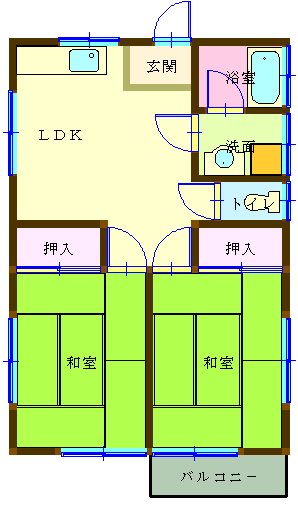 山本アパート　2階 1号室 間取り