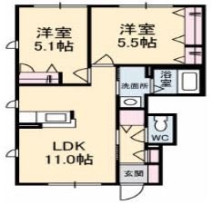 シャーメゾン七宝台 101号室 間取り