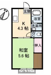 サンライフ前田№２  103号室 間取り