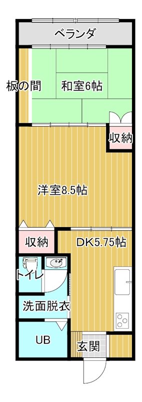 ハウス三木 202号室 間取り