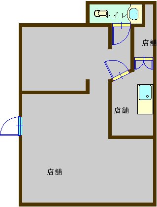 上脇テナント 1号号室 間取り
