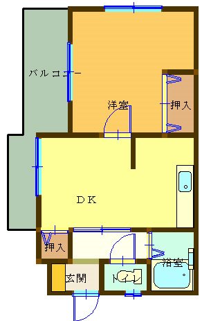 サンシャインますだ 201号室 間取り