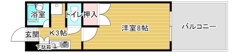 近藤マンション 2E号室 間取り