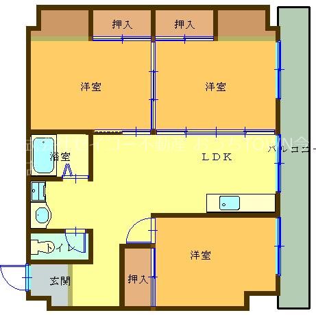 情報センタービル 702号室 間取り