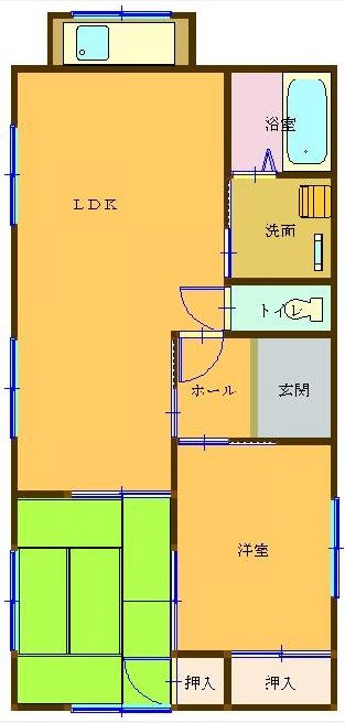 高橋貸家(坂井町)　B 間取り