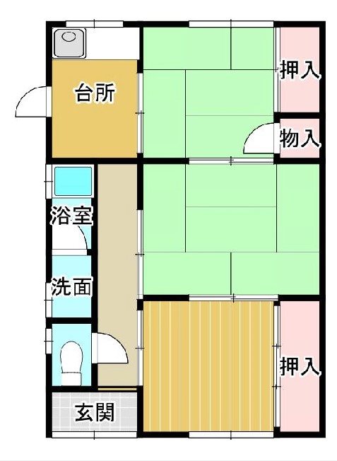 薦田貸家  間取り