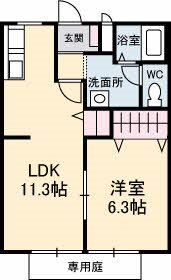 ソレジオＫａｗａｋａｍｉ  202号室 間取り