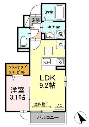 フルール　ドゥ　リリー 101号室 間取り