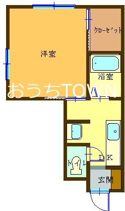 VEGA　Ⅱ 106号室 間取り