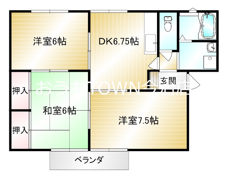 セジュール北日吉 Ⅰ101号室 間取り
