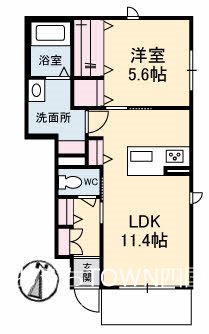 ヴィアソーレ妻鳥　Ⅱ  101号室 間取り